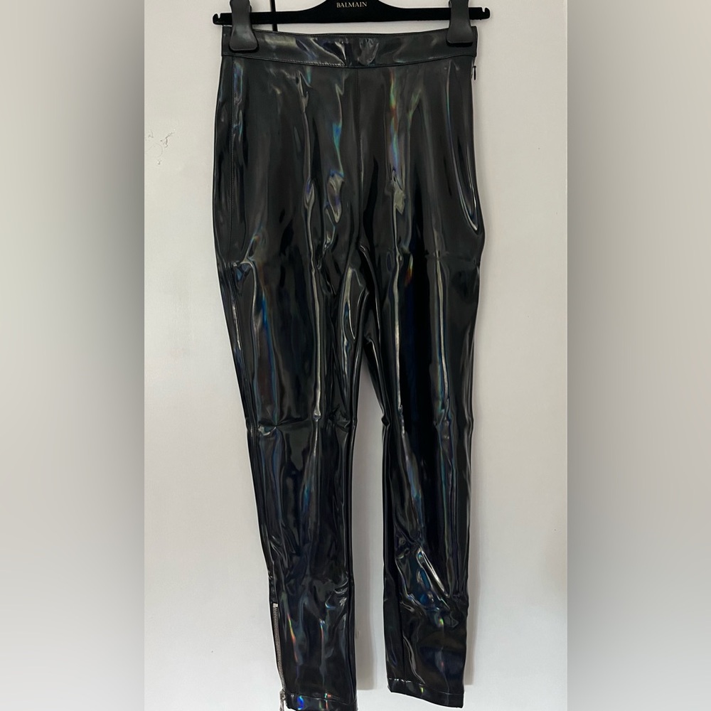 Balmain vinyl skinny pants. New, never worn.
